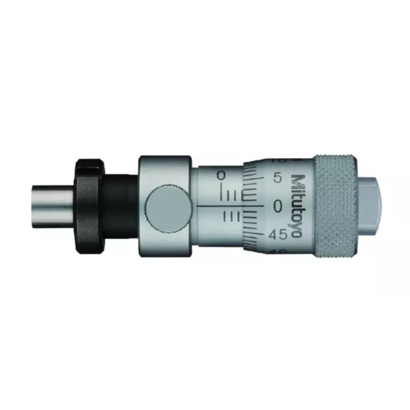Micrometer Head, Short Thimble Type 0-6,5mm, 0,01mm, Flat, with Clamp Nut 148-317-10