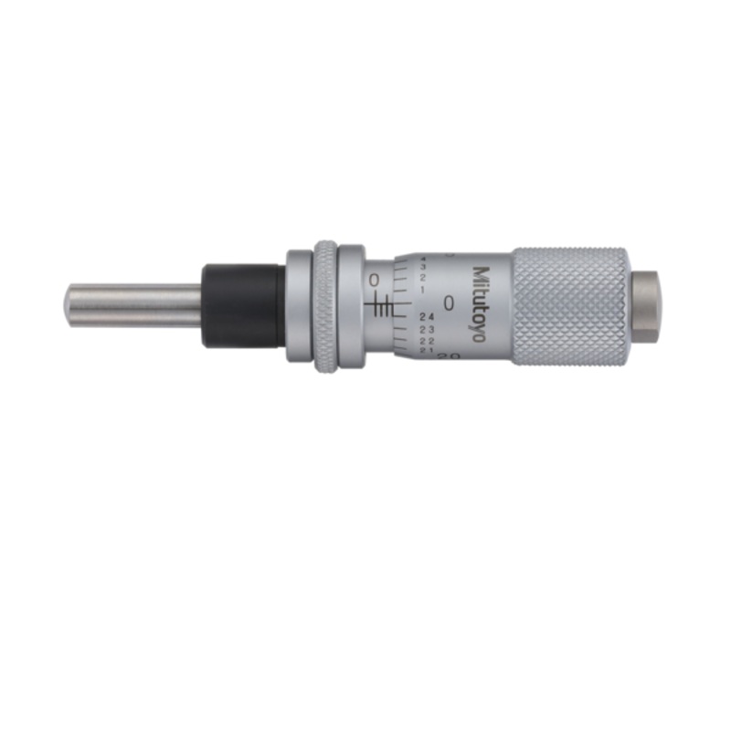 Micrometer Head, Small Standard Type 0-0,5, 0,001, Spherical, with Clamp Nut/Spindle Lock 148-814-10