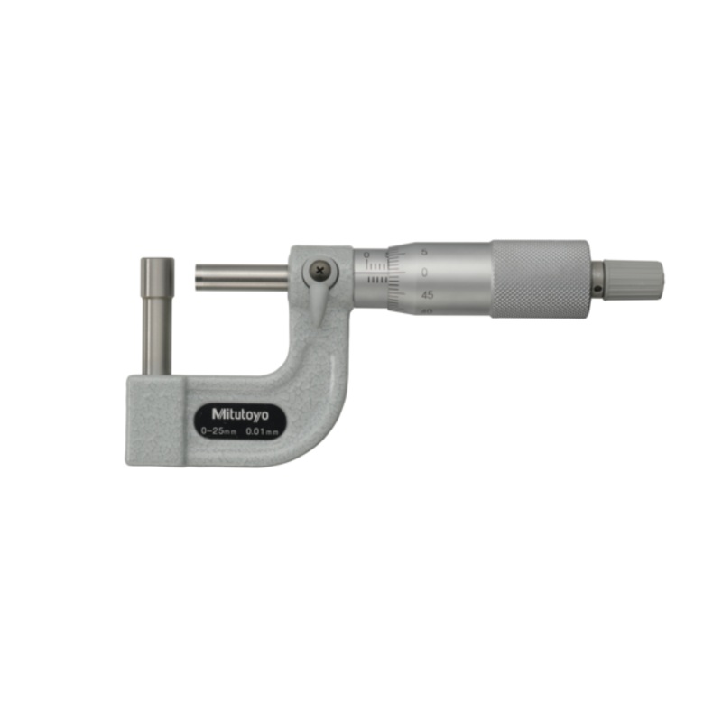 Tube Micrometer Cylindrical Anvil Flat Spindle, 0-25mm 115-316