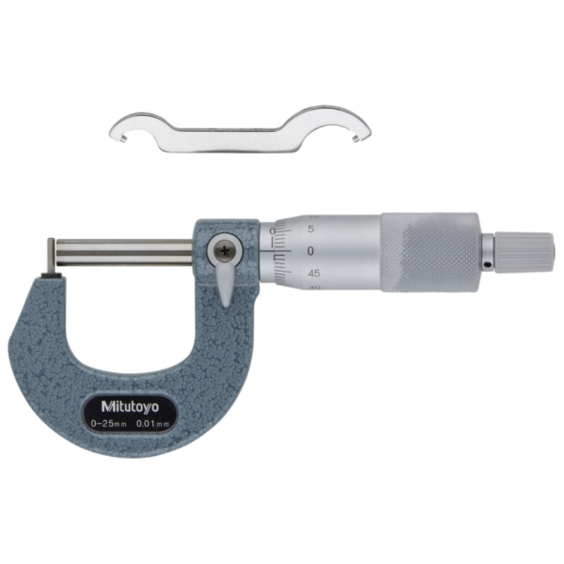 Tube Micrometer Pin Anvil Flat Spindle, 0-25mm 115-302