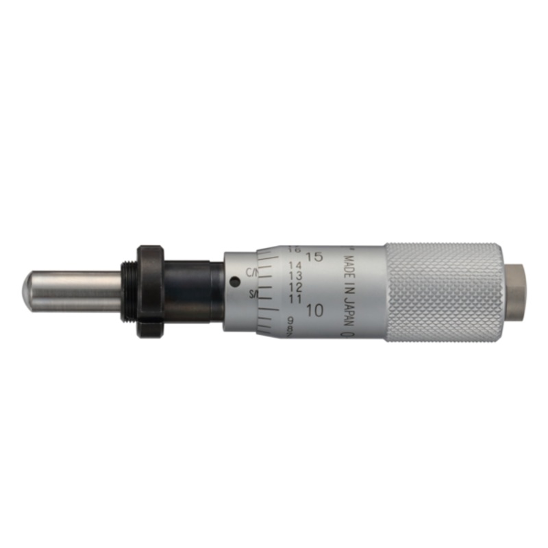Micrometer Head, Carbide Tipped Spindle Standard Type, 0-0,5, 0,001, Spherical, with Clamp Nut 149-812-10