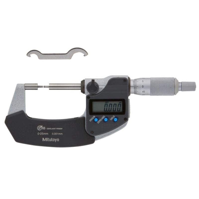 Mitutoyo Digital Spline Micrometer IP65 0-25mm, 2mm Measuring Face 331-261-30