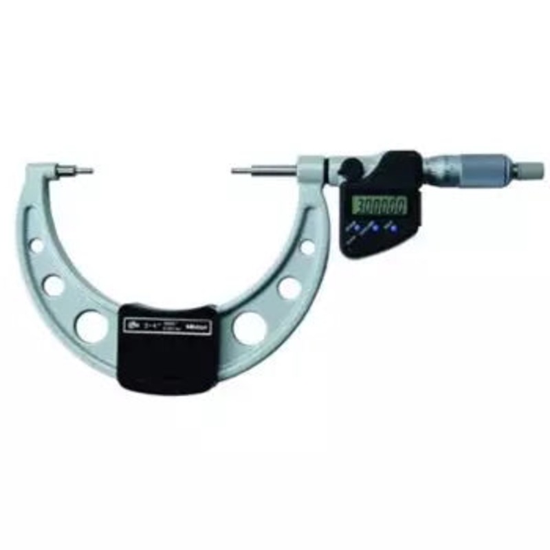 Mitutoyo Digital Spline Micrometer IP65 Inch/Metric, 3-4, 2mm Measuring Face 331-364-30