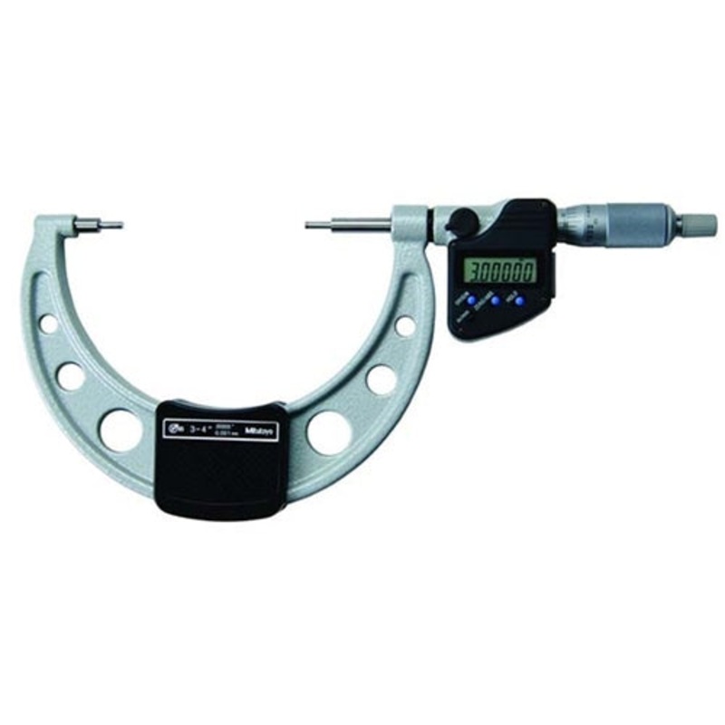 Mitutoyo Digital Spline Micrometer IP65 Inch/Metric, 3-4, 3mm Measuring Face 331-354-30