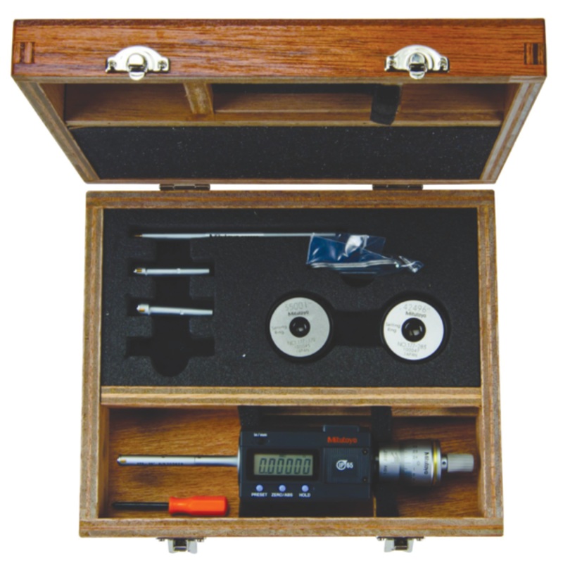 Mitutoyo Digital 3-Point Internal Micrometer Set 0,275-0,5, Interchange. Head IP65, 468-976