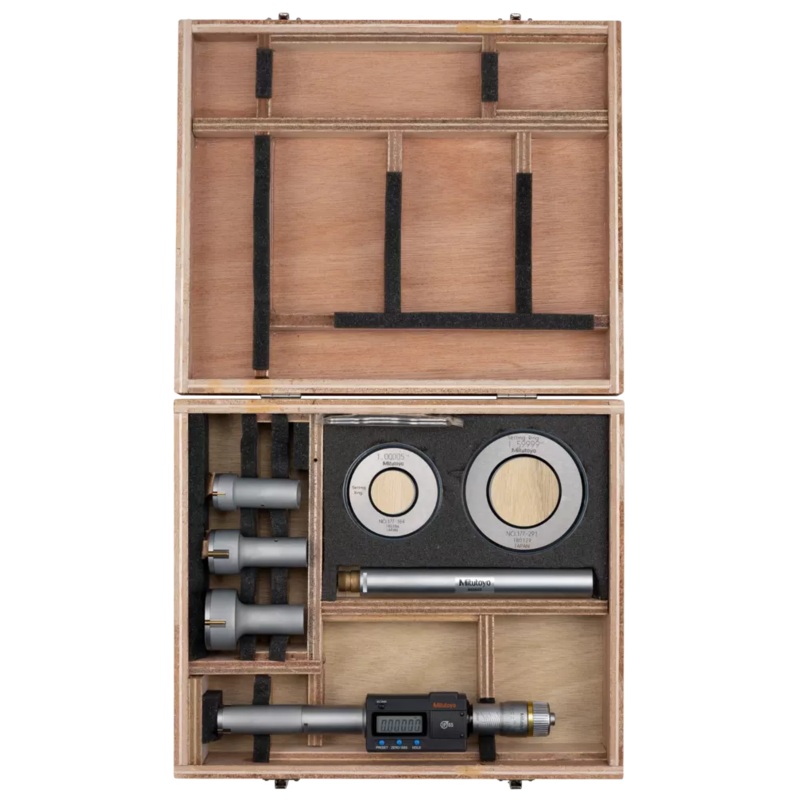 Mitutoyo Digital 3-Point Internal Micrometer Set 0,8 – 2, Interchange. Head IP65, 468-978
