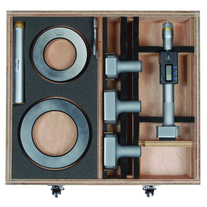 Mitutoyo Digital 3-Point Internal Micrometer Set 2-4, Interchange. Head IP65, 468-979
