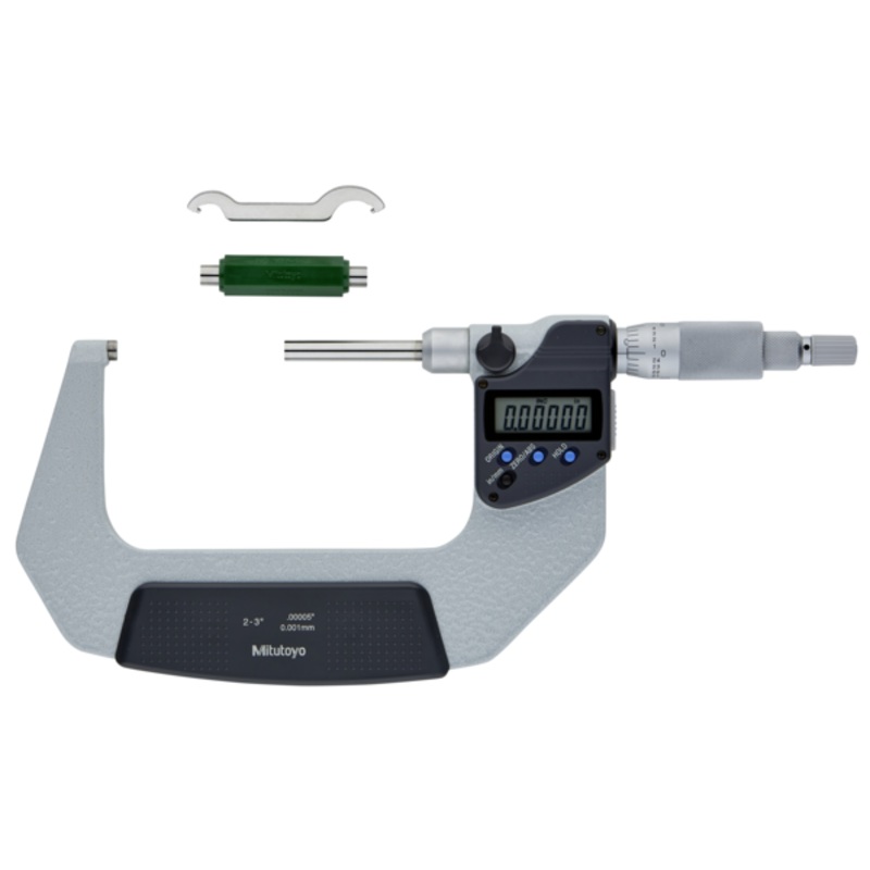 Mitutoyo Digital Micrometer, Non Rotating Spindle Inch/Metric, 2-3 406-352-30