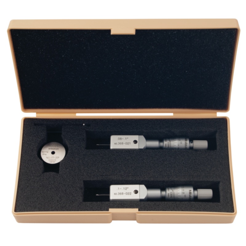 Mitutoyo 2-Point Internal Micrometer Holtest Set 0.08-0.12 (2 pcs.) 368-926