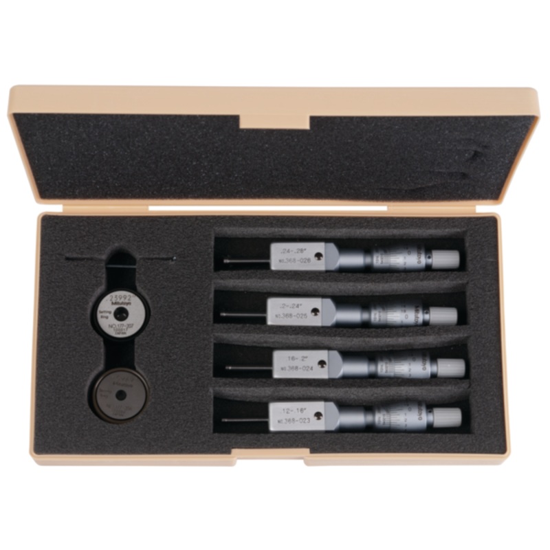 Mitutoyo 2-Point Internal Micrometer Holtest Set 0,12-0,28 (3 pcs.) 368-927