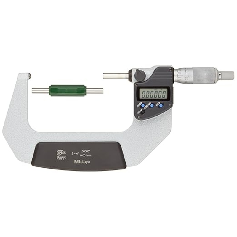 Mitutoyo Digital Tube Micrometer, Spherical Anvil Inch/Metric, 75-100mm/3-4, IP65 395-354-30