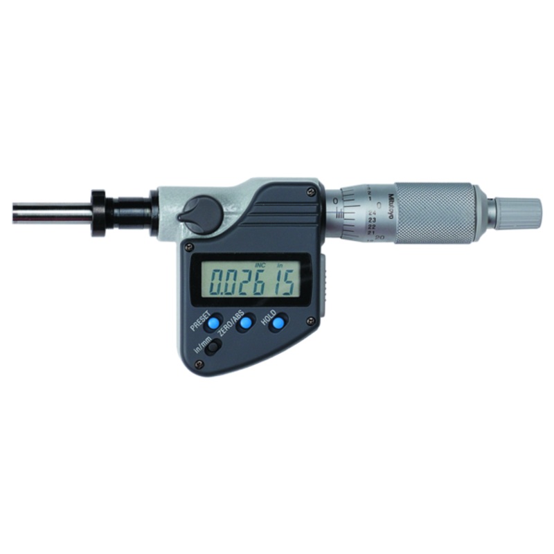 Mitutoyo Digital Micrometer Head 0-1, Flat Spi., Cla. Nut, 0,375 Stem 350-352-30