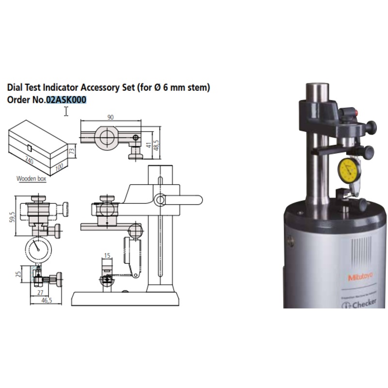 Test Indicator Accessory Set, I-Checker For 6mm Stem 02ASK000