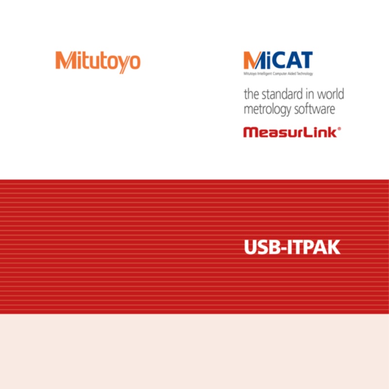 Mitutoyo 06AGR543 USB-ITPAK Vers. 3.0 USB Dongle + Manual (Software available Online)