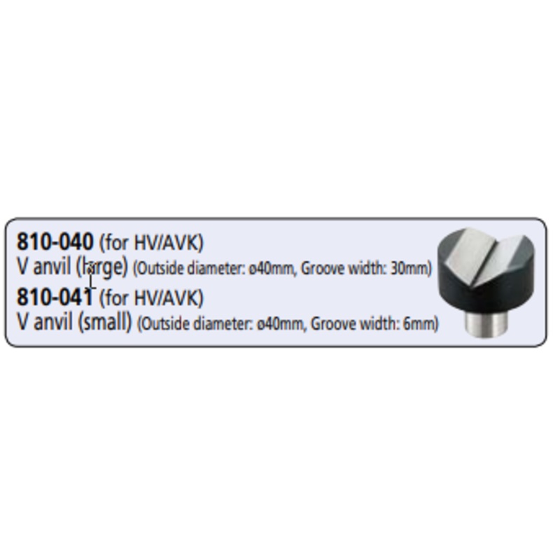V-anvil large groove length 40 mm, 15 mm- 60 mm 810-040