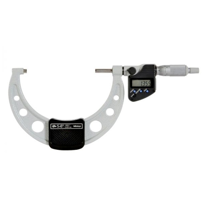 Mitutoyo Digital Micrometer IP65, Inch/Metric 125-150mm/5-6, with Output Item number: 293-351-30 Ratchet Stop