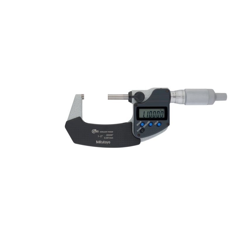 Mitutoyo Digital Micrometer IP65, Inch/Metric 25-50mm/1-2, without Output Ratchet Thimble 293-345-30