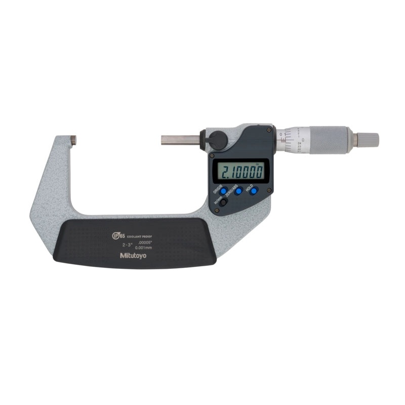 Mitutoyo Digital Micrometer IP65, Inch/Metric 50-75mm/2-3, without Output Ratchet Stop 293-342-30