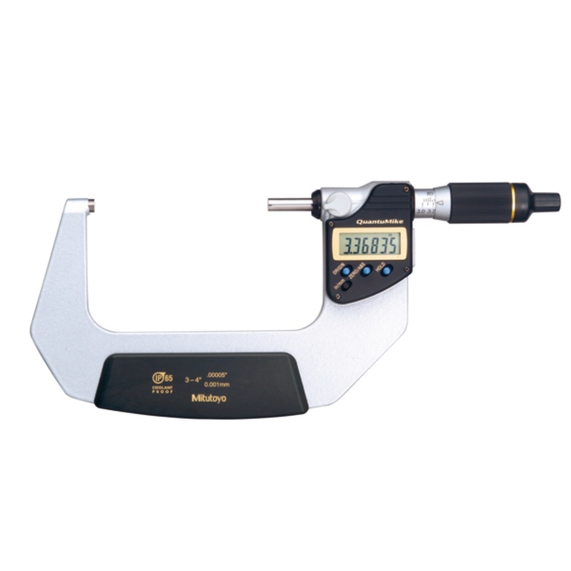 Mitutoyo Digital Micrometer QuantuMike IP65 Inch/Metric, 75-100mm/3-4 293-183-30 With Output