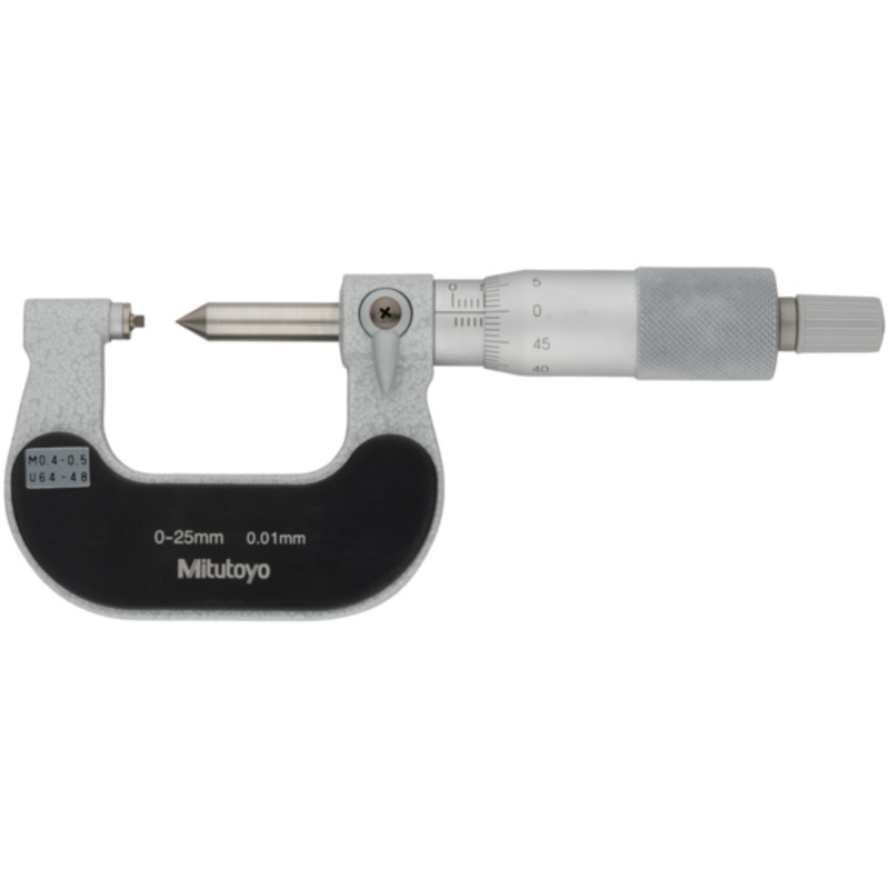 Screw Thread Micrometer 0-25mm, 2-3mm/13-9 TPI 125-104