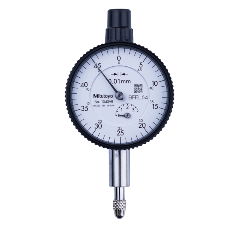 Dial Gauge, Flat Back, ISO Type 3,5mm, 0,01mm 1040AB