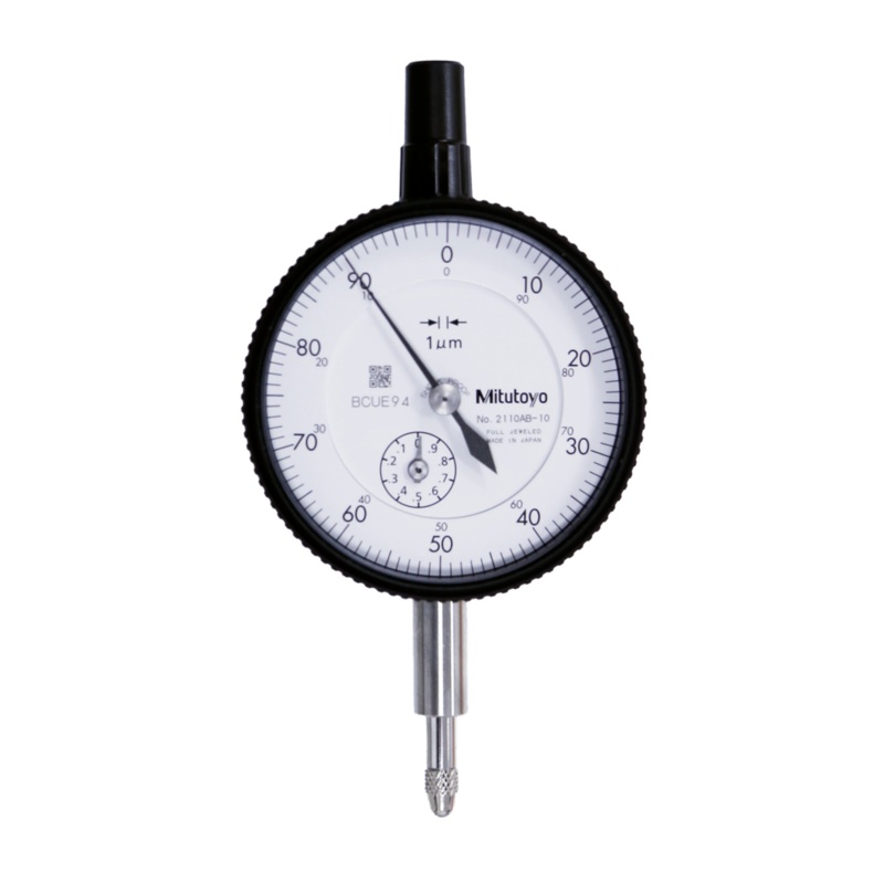 Dial Gauge, Flat Back, ISO Type Jewelled Bearing, Shockproof, 1mm, 0,001mm 2110AB-10