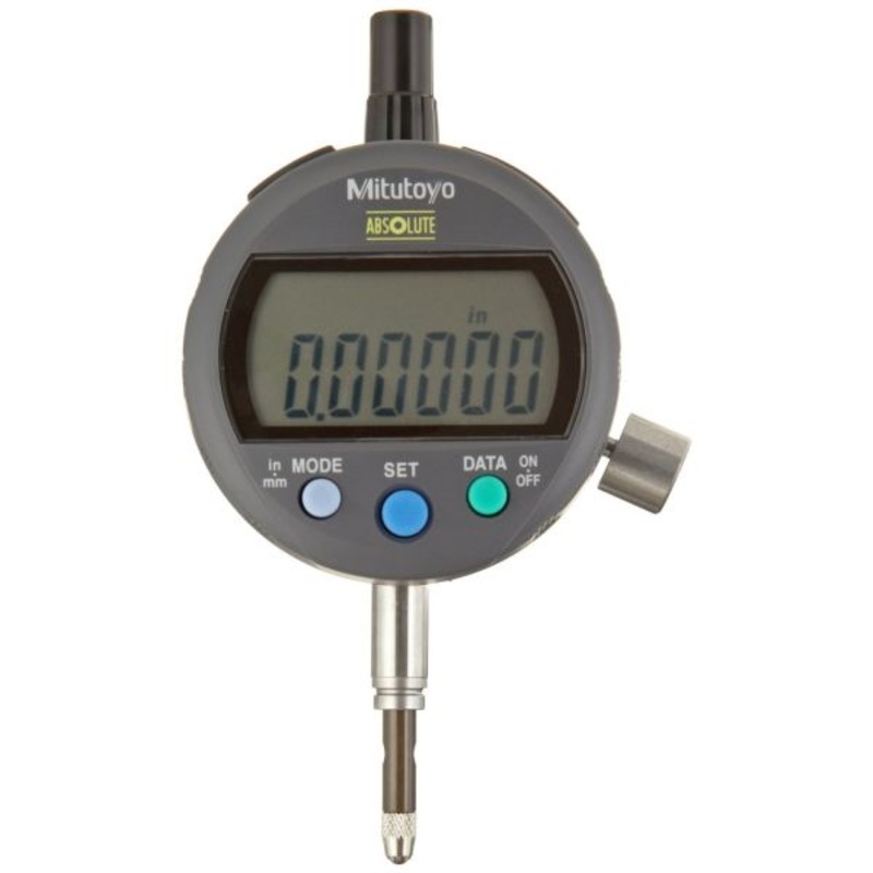 Mitutoyo 543-395B, Low Force IDC Digimatic Indicator, Resolution .00005/.0001/.0005/0.001mm/0.01mm Range .5/12.7mm, 8mm Stem, Flat Back Force 0.4N-0.7N