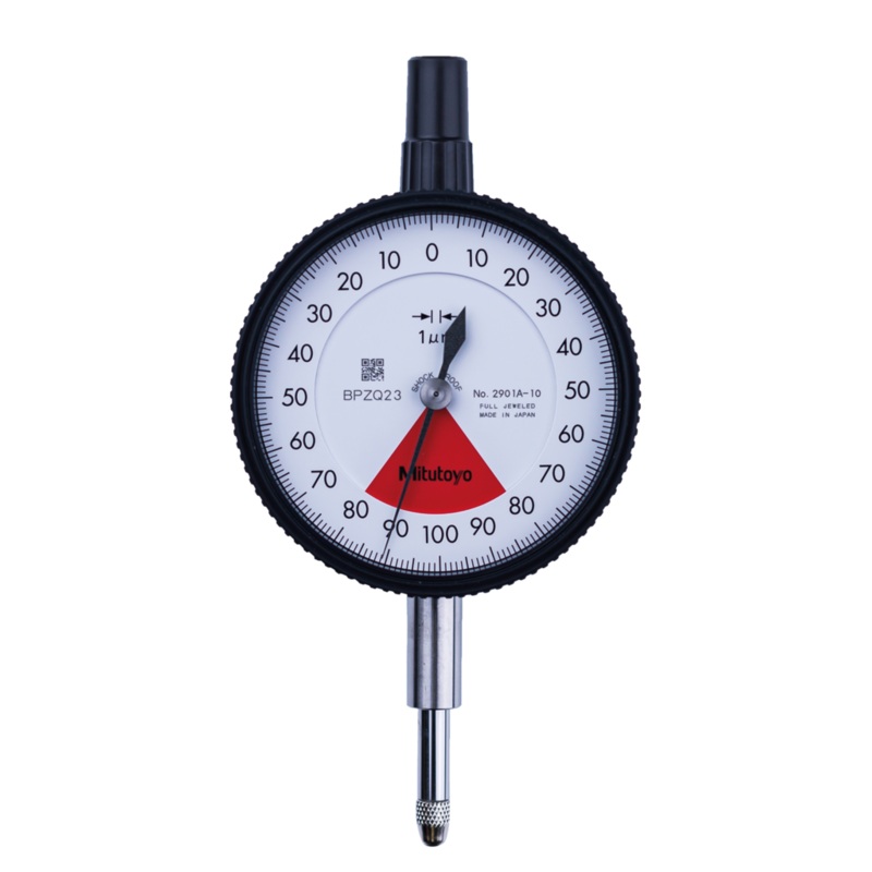 Dial Gauge, Flat Back, ISO Type One Revolution, Jewelled Bearing, Shockproof, 0,16mm, 0,001mm 2901AB-10