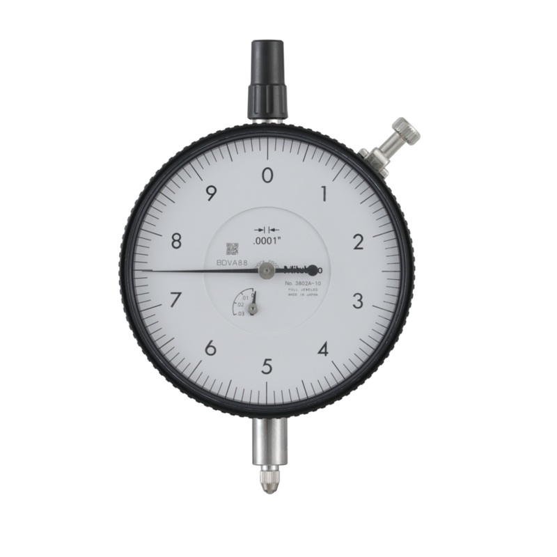 Dial Gauge, Flat Back, ANSI/AGD Type 3802AB-10 Grad .0001 Travel .025