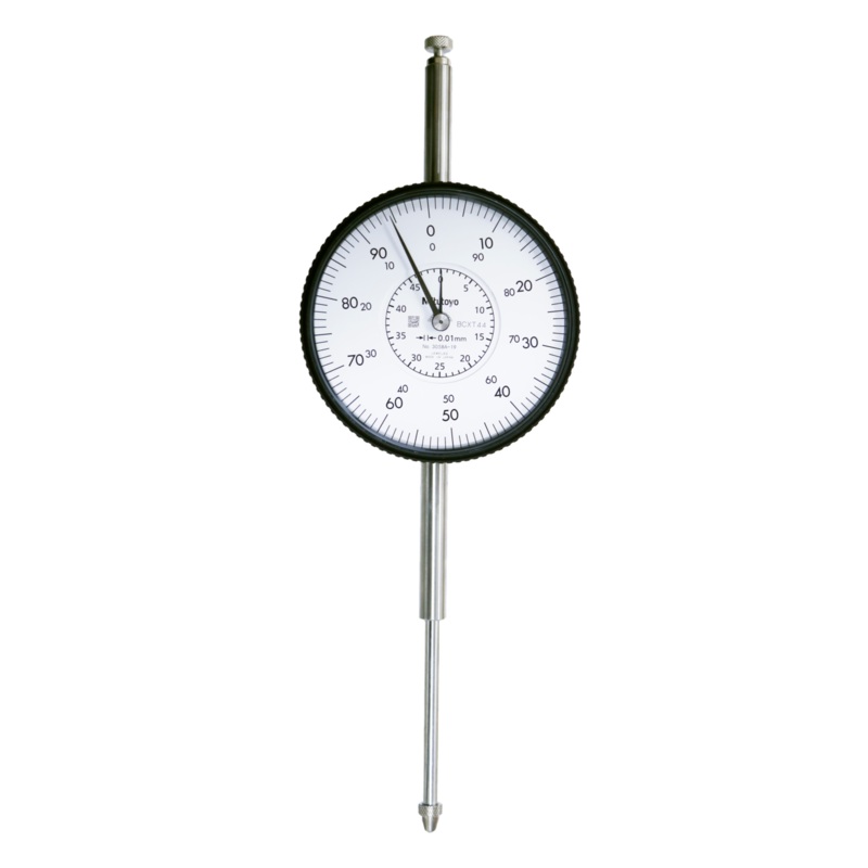 Dial Gauge, Flat Back, ISO Type Jewelled Bearing, Shockproof, 50mm, 0,01mm 3058AB-19