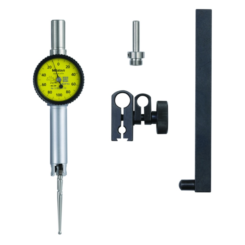 Dial Test Indicator, Pocket Type 0.5mm, 0.01mm, D=4/8 mm Stem, with Bracket 513-514T