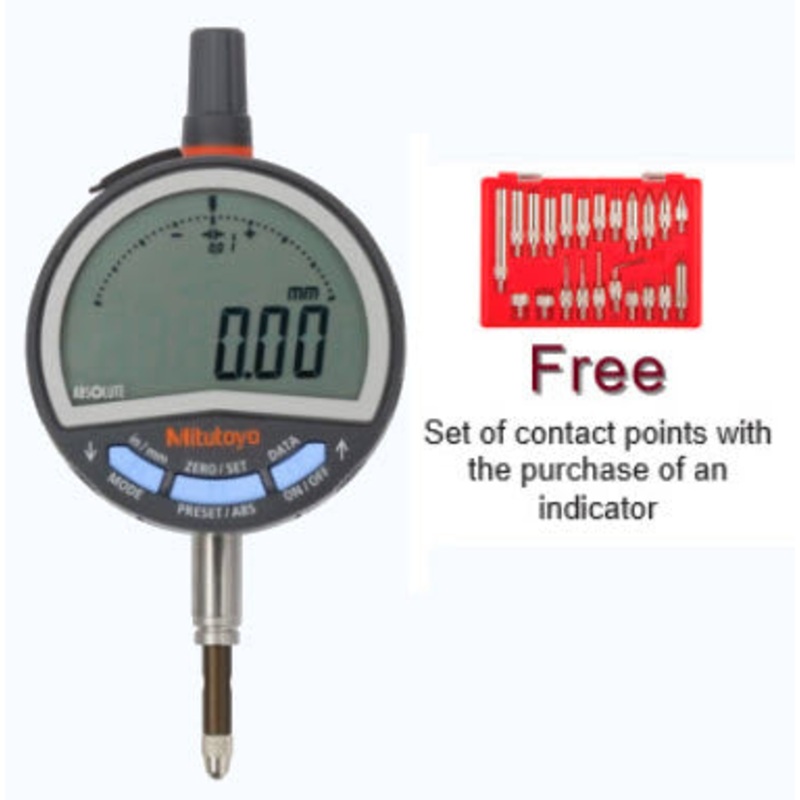 Mitutoyo 543-716B (0.01mm) Flat Back ABSOLUTE Low Force ID-C Digital Indicator 0-12.7mm (0-0.5)