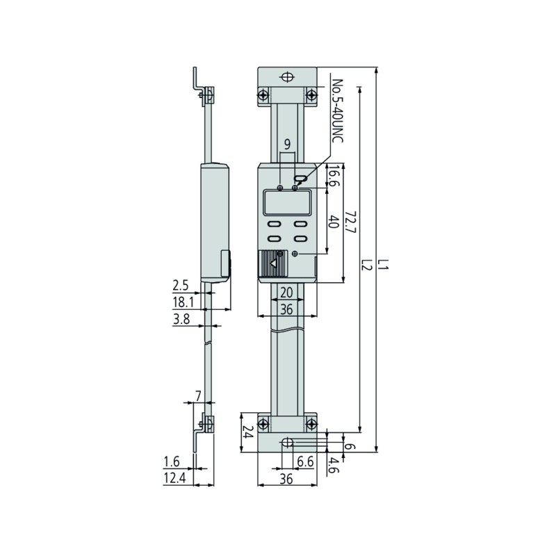 Mitutoyo ABS Digimatic Scale Unit 100 mm, Vertical 572-570