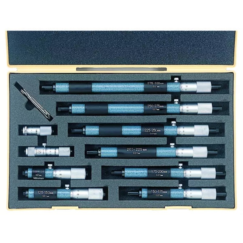 Tubular Inside Micrometer Set 50-300mm, (10 pcs.) 133-902