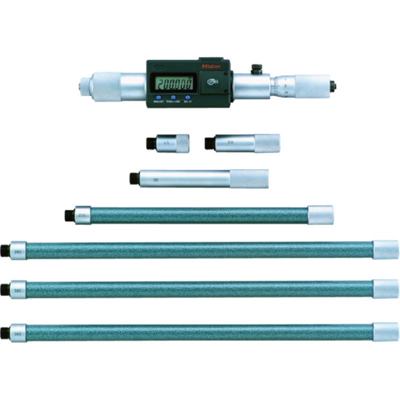 Mitutoyo Digital Tubular Inside Micrometer (Rod) Inch/Metric, 8-60, IP65, incl. 7 Rods 337-304