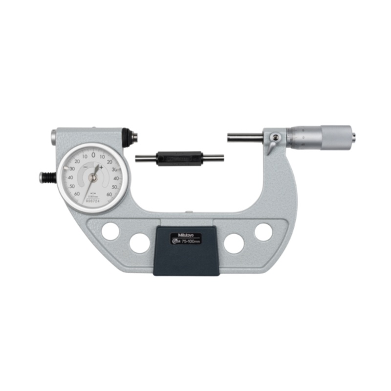 Mitutoyo Indicating Micrometer with Button left 510-124 Range 75-100mm