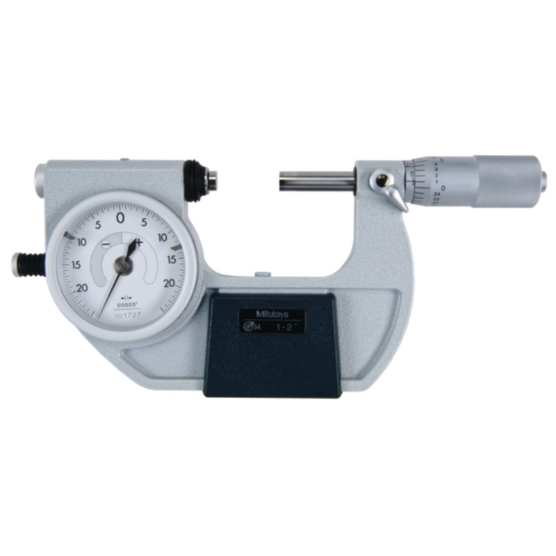 Mitutoyo Indicating Micrometer with Button Left 510-132 Range 1-2