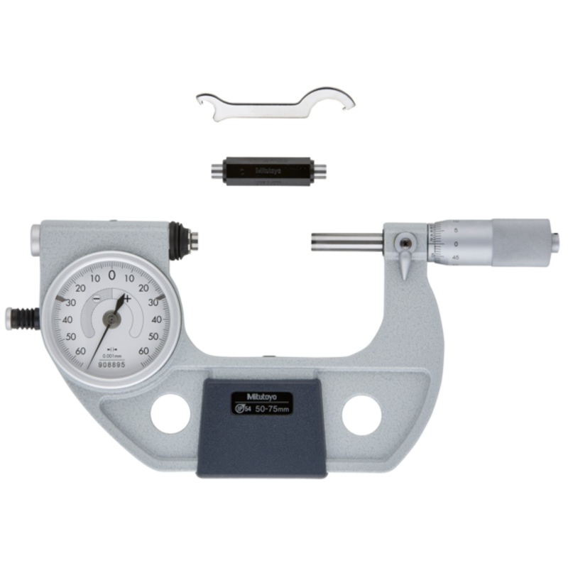 Mitutoyo Indicating Micrometer with Button Left side 510-123 Range 50-75mm