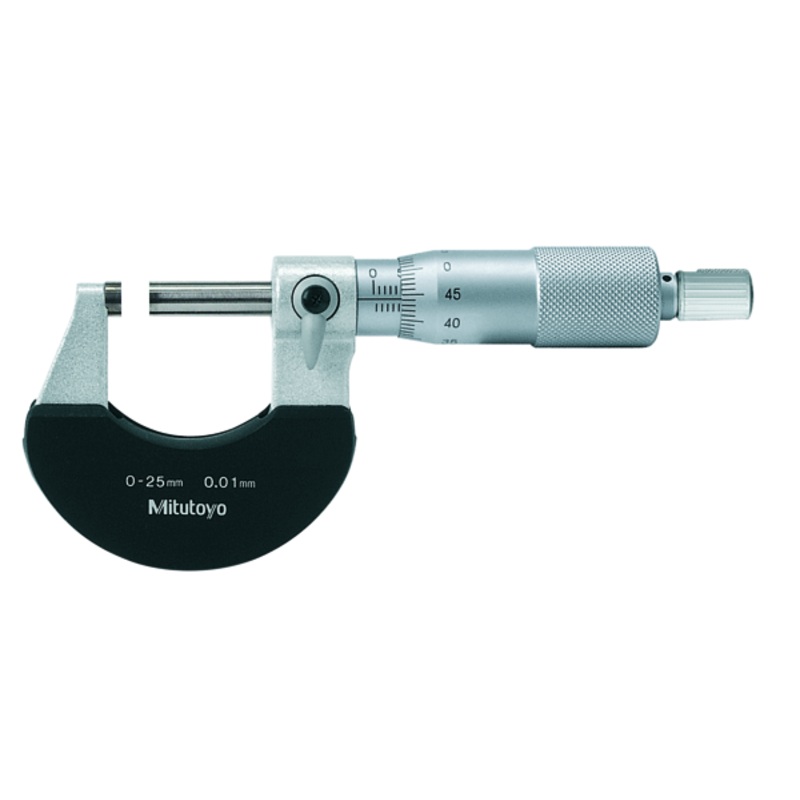Mitutoyo Outside Micrometer with  Heat Ins. Plate 0-1, 0,0001 102-327