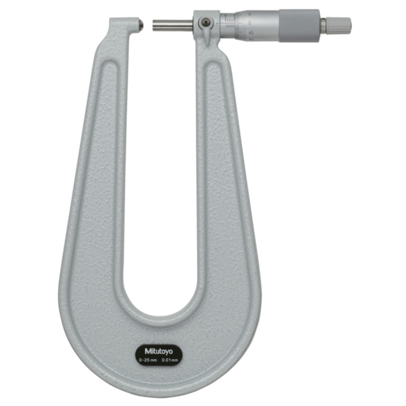 Sheet Metal Micrometer 0-1, Spherical Anvil, 6 Throat 118-114