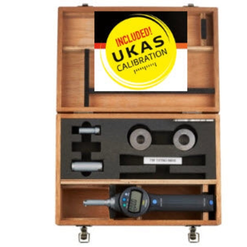 Digital ABS Borematic (Internal) Inch/Metric, 12.7-25.4mm/.5-1, Interchangeable heads Set 568-929-10, with free UKAS Certificate