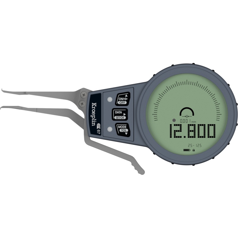 Kroeplin External Digital  groove Caliper Gauge G002 range 2.5-12.5mm/.1-.5( Mitutoyo Equivalent 209-927)