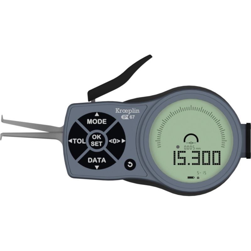 Kroeplin Internal Digital Caliper Gauge L105, 5-15mm/.2-.6 ( Mitutoyo Equivalent 209-935)                                                     ( Mitutoyo Equivalent 209-946)