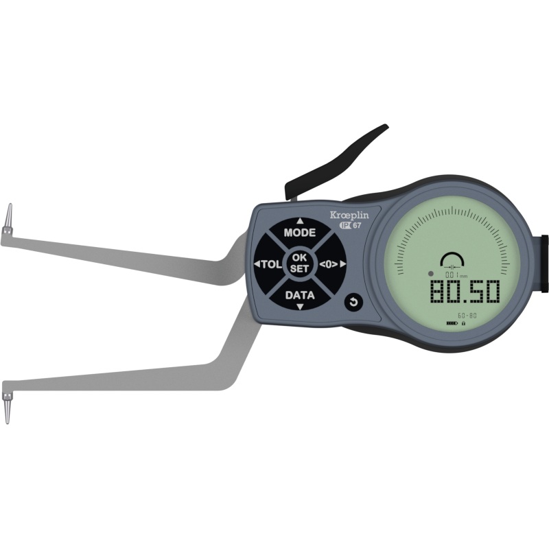 Kroeplin Internal Digital Caliper Gauge L260, 60-80mm/2.4-3.2 ( Mitutoyo Equivalent ( Mitutoyo Equivalent 209-941)