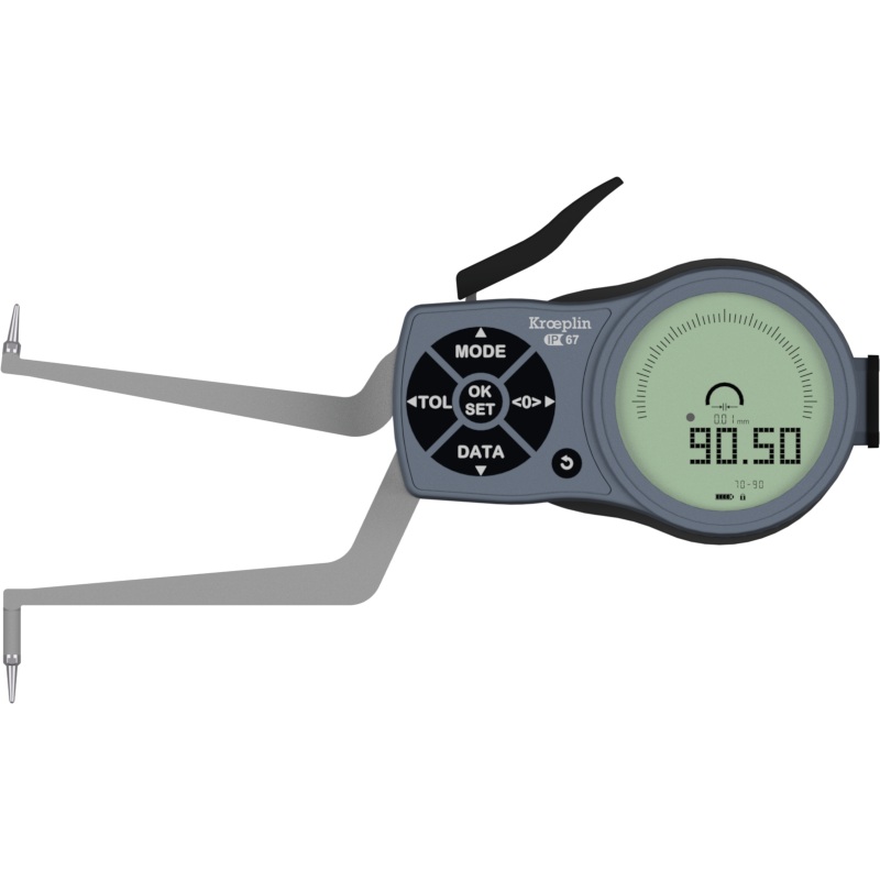 Kroeplin Internal Digital Caliper Gauge L270, 70-90mm/2.8-3.6 ( Mitutoyo Equivalent 209-942)