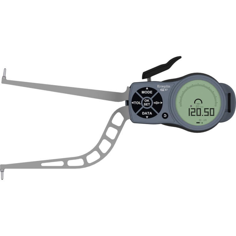 Kroeplin Internal Digital Caliper Gauge L390, 90-120mm/3.6-4.8 ( Mitutoyo Equivalent 209-949)