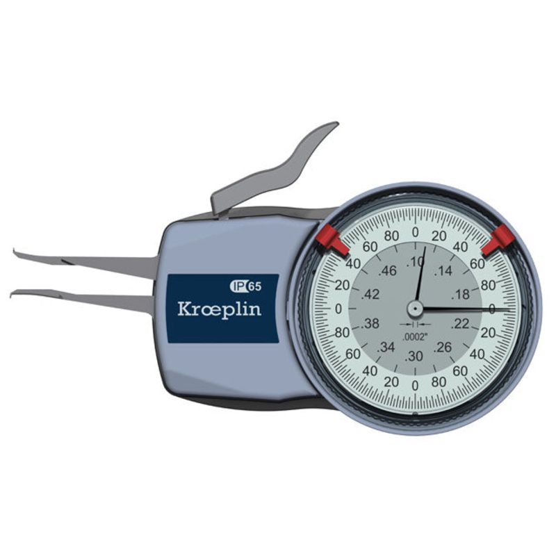 Kroeplin Metric Internal Dial Caliper Gauge .1-.5 x .0002 H602( Mitutoyo Equivalent 209-350)