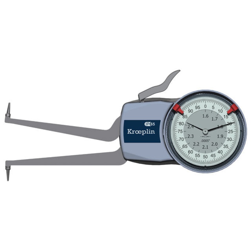 Kroeplin Metric Internal Dial Caliper Gauge 1.6-2.4 .0005 H740 (Mitutoyo Equivalent 209-356)