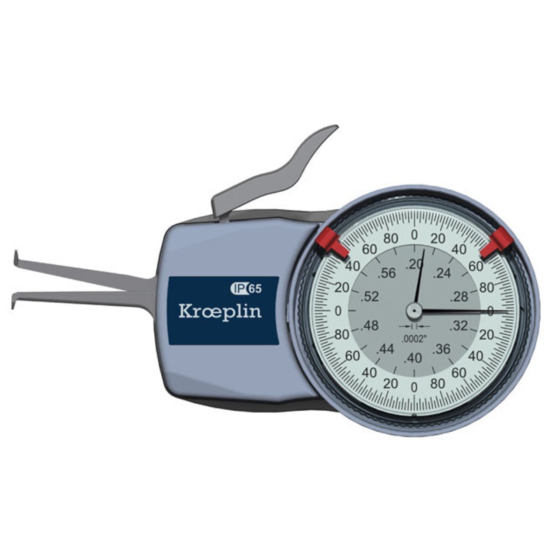 Kroeplin Metric Internal Dial Caliper Gauge .2-.6 x .0002 H605( Mitutoyo Equivalent 209-351)