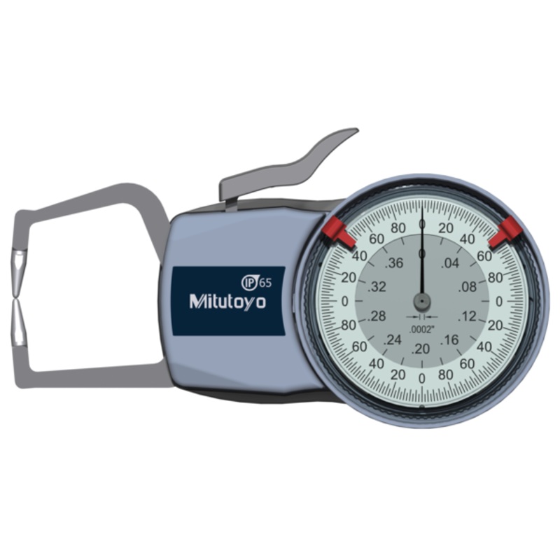Mitutoyo External Dial Caliper Gauge 209-455, 0-0.8 ( Kroeplin Equivalent D720)